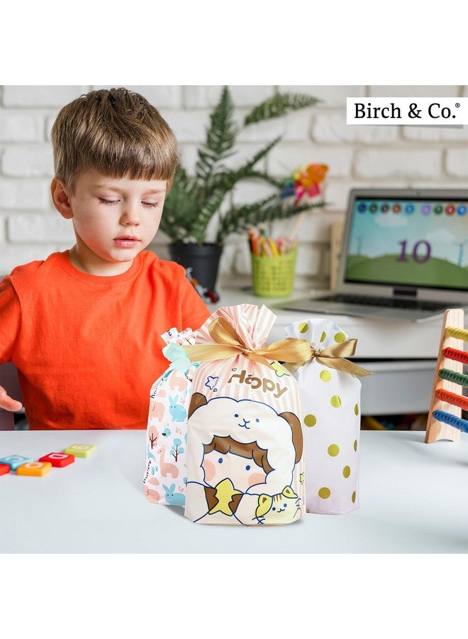 Birch & Co. Paper Return Gift Bags - Potli Bags,Return Gift Bags for Kids Birthday - Goodie Bag for Return Gift - Gift Covers Pouch for Birthday - Party Bags,Stripes,Pack 50,Multicolor - Image 5