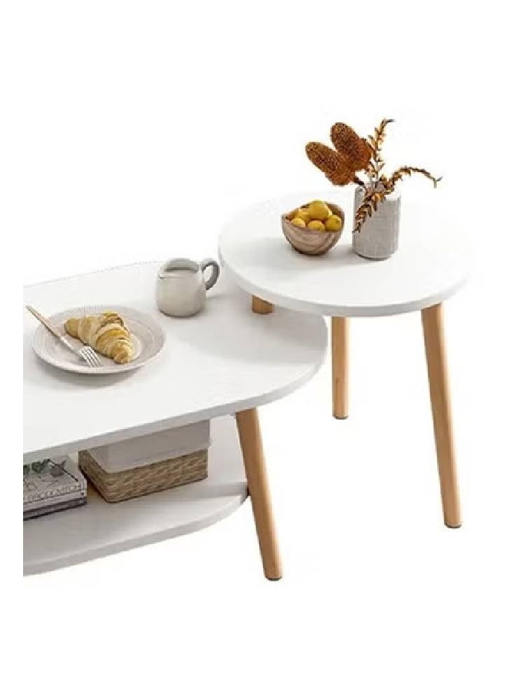 كيكي طاولة قهوة مستديرة متعددة الأغراض للمطبخ وغرفة النوم - Image 4