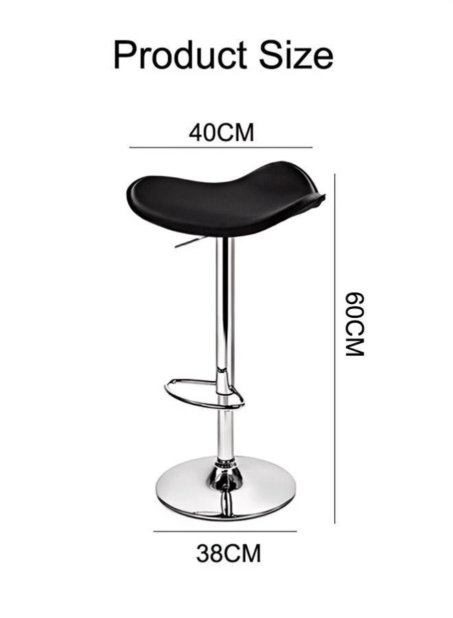 2 Bar Stools,Comfortable Adjustable High Bar Chair with 360°Swivel Perfect for Home Kitchen Counter Dining High Footrest Stool - Image 2