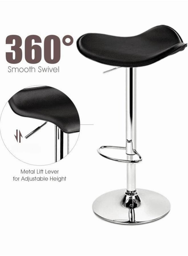 2 Bar Stools,Comfortable Adjustable High Bar Chair with 360°Swivel Perfect for Home Kitchen Counter Dining High Footrest Stool - Image 5