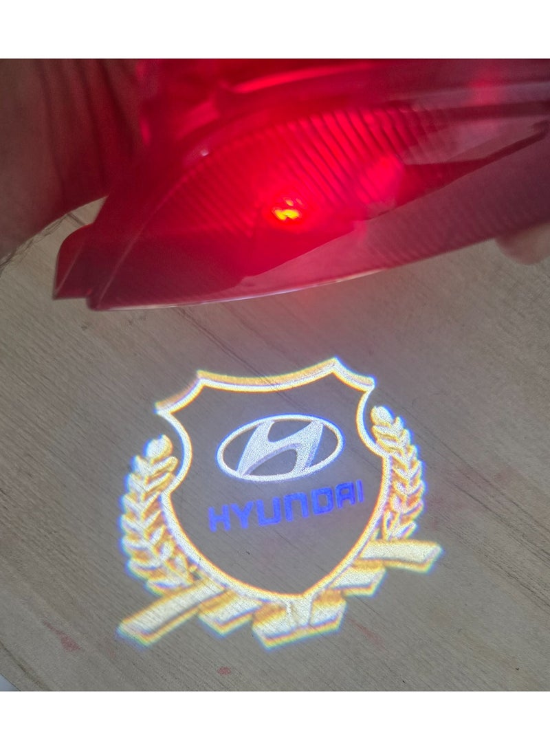 Vierex Hyundai Elantra LED Door Welcome Shadow Light Projector, Ghost Atmosphere Logo Lamp, 2PCS Compatible with Hyundai Elantra 2008–2015 - Image 3