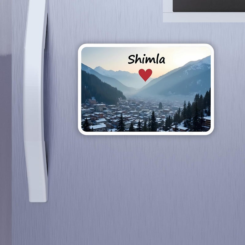 GiftODay Indian State Shimla Theme Souvenir Wooden Fridge Magnet for Refrigerator Shimla Fridge Magnet for Kitchen Home Decor Perfect Souvenir Gift Size 3x3 Inches Pack of 1 - Image 2