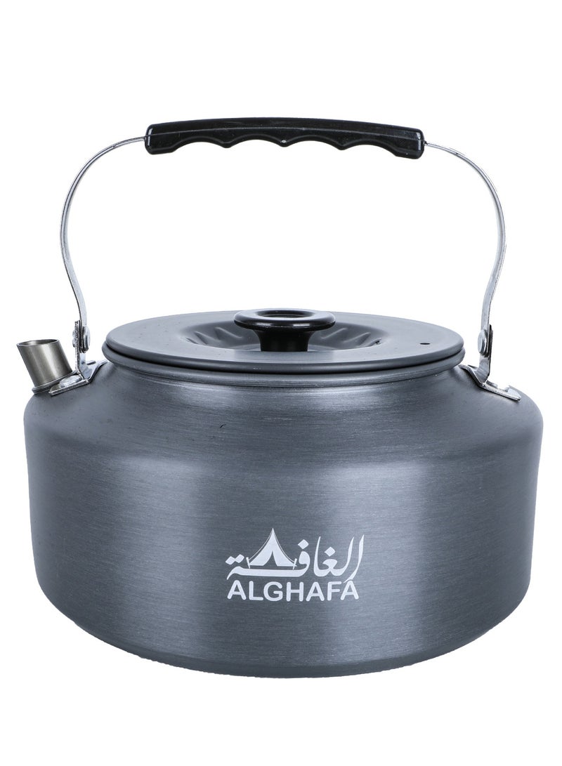 ALGHAFA ALGhafa, teapot for camping, aluminum teapot for camping and hiking,  Gray colour, 1.1 liter capacity  - Image 1