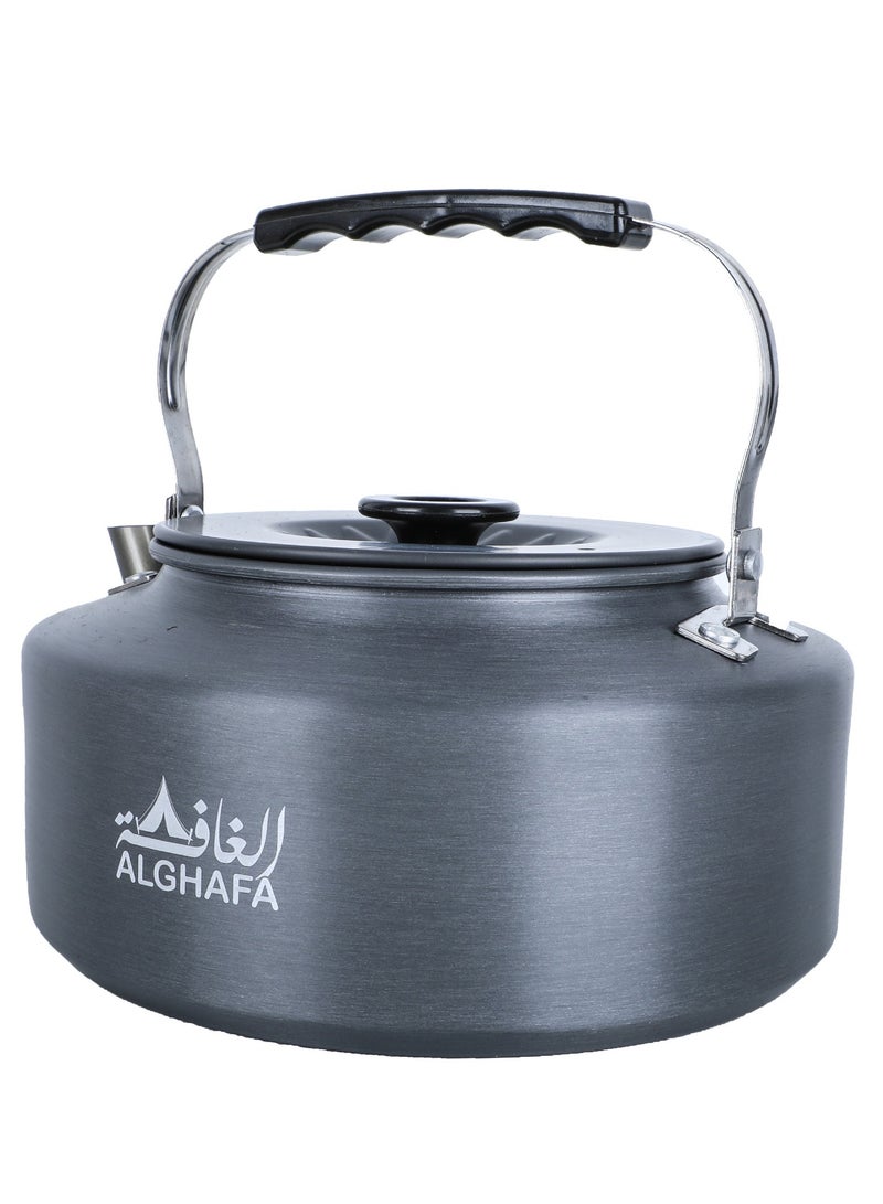 ALGHAFA ALGhafa, teapot for camping, aluminum teapot for camping and hiking,  Gray colour, 1.1 liter capacity  - Image 2
