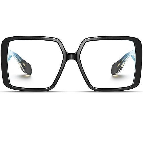 VISOONE Oversized TR90 Blue Light Blocking Glasses Fashion Accessories Non Prescription for Women Harvard - Image 1