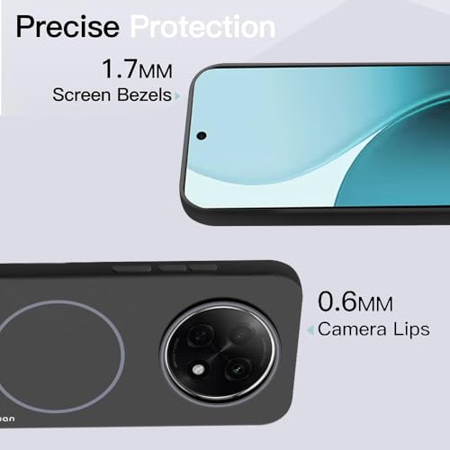 KARWAN®️ Magnetic Wireless Ultra Slim-Fit Back Case Cover for Oppo F29 Pro |Hard PC Case Cover| Ultra-Thin & Light Weight with [Ultra Premium Feel] Case for Oppo F29 Pro (6.7") (Black) - Image 4