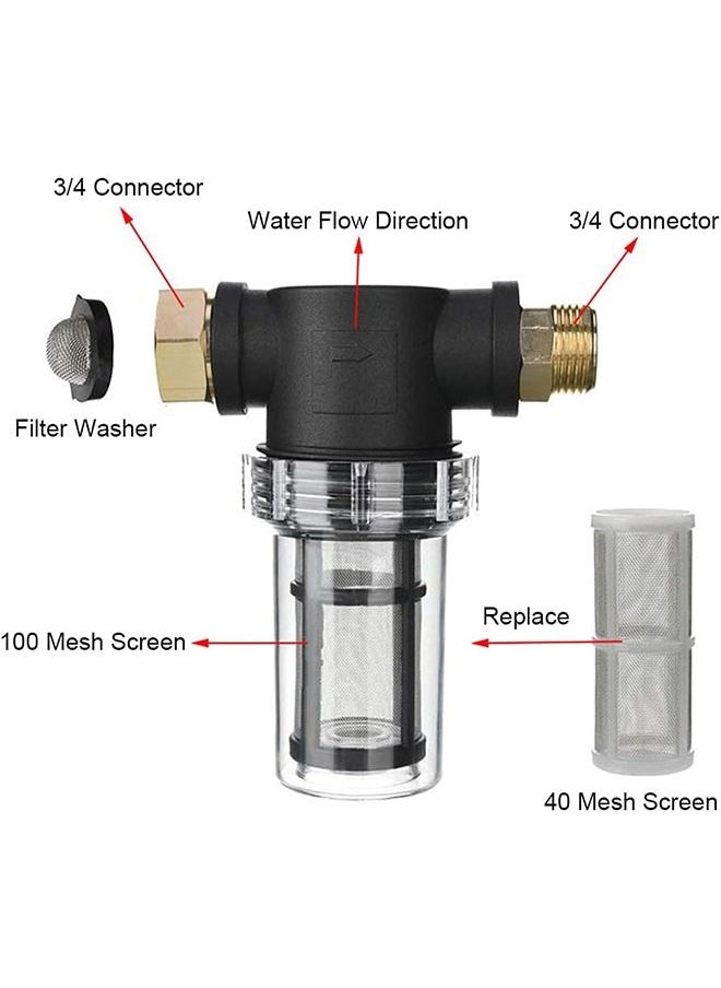 MVAQKLM  - Garden Hose Filter Sediment Filter Attachment 2 Pcs O-Ring and 3 Pcs Filter Hose Washer - Image 1