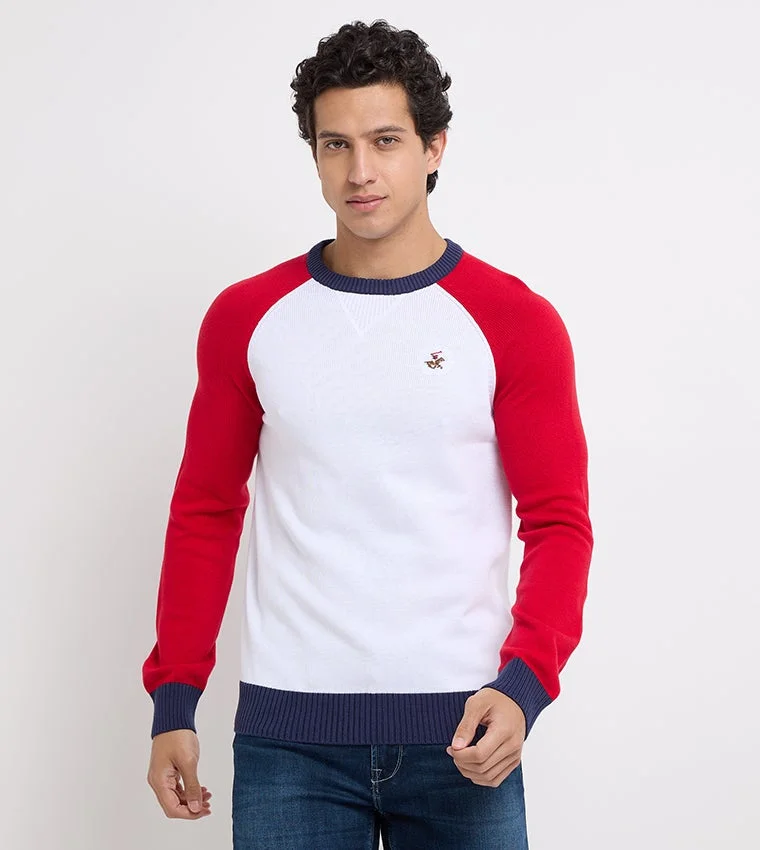 Color Block Long Sleeves Sweater