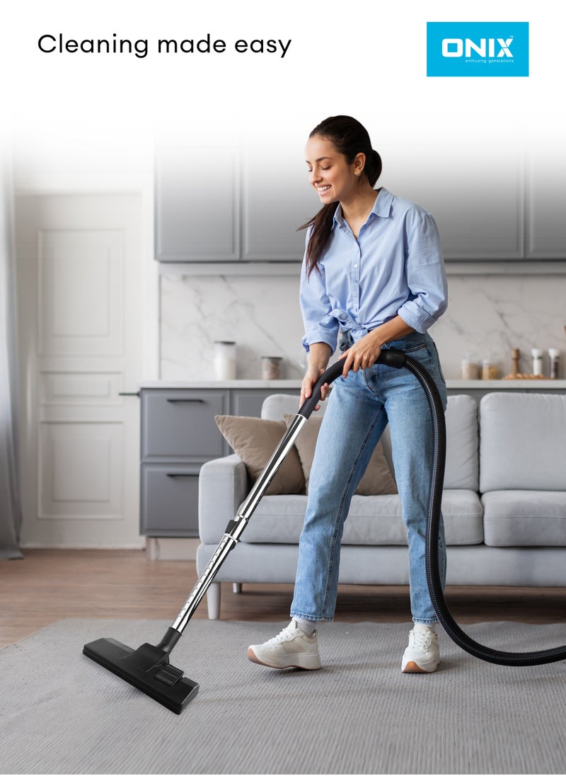 ONIX VACUUM CLEANER 21 LTR - Powerful 2200W Input, Large 21 Liter Dust Capacity, Blower Function, and Convenient Carrying Handle- Grey  - Image 3