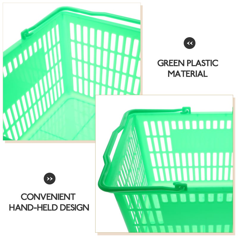 Desktop Basket Grocery Basket Storage Container Handheld Cosmetic Organizer Supply - Image 4