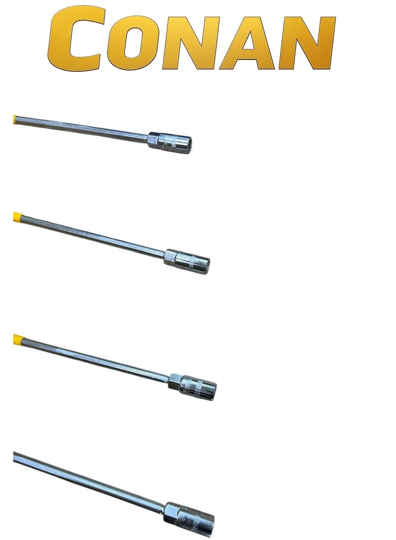 CONAN T-Handle Socket Wrench Set – 4 Pcs (12 mm / 13 mm / 14 mm / 15 mm) – Size 200×310 mm – Heavy-Duty Cr-V Steel – Non-Slip Coated Handle – Professional Workshop Design – Models COT5812 / COT5813 / COT5814 / COT5815 - Image 4