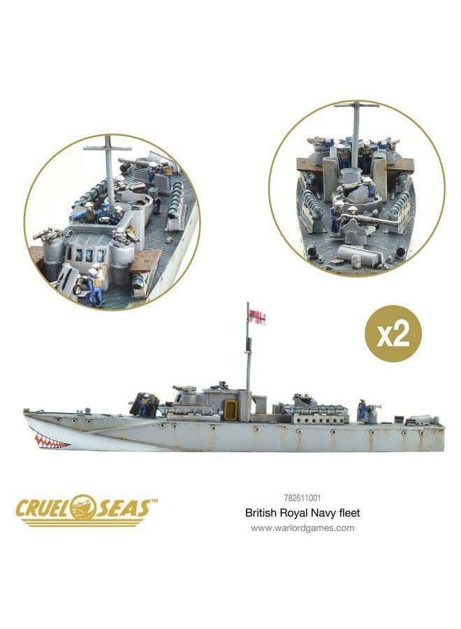 WARLORD GAMES Cruel Seas Warlord British Royal Fleet 1:300 WWII Naval Military Wargaming Plastic Model Kit 782611001 - Image 3