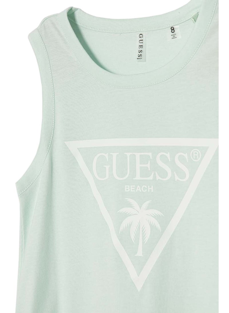 جس Kids Slogan Dress - Image 3