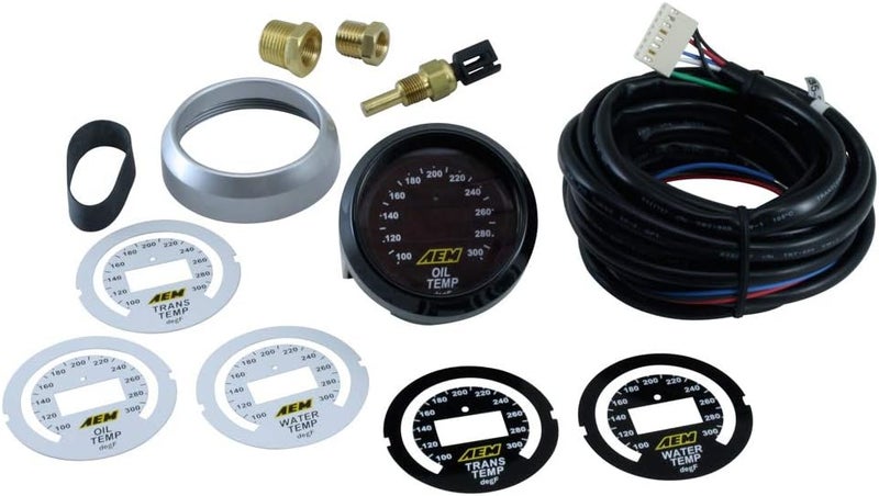 AEM 30-4402 100-300F Oil, Transmission or Water Temperature Gauge