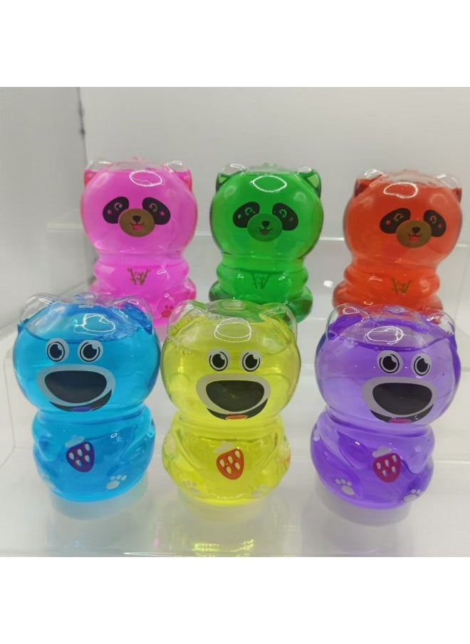 Generic - Explore The Wonderful World Of Crystal Mud Bear Transparent, Soft And Colorful Every Color Is The Starting Point Of Creativity-Color:6 Colors Mixed-Specifications:27.5*20.5*11 - Image 1