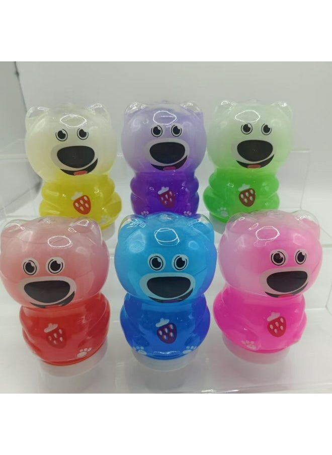 Generic - Explore The Wonderful World Of Crystal Mud Bear Transparent, Soft And Colorful Every Color Is The Starting Point Of Creativity-Color:6 Colors Mixed-Specifications:27.5*20.5*11 - Image 1
