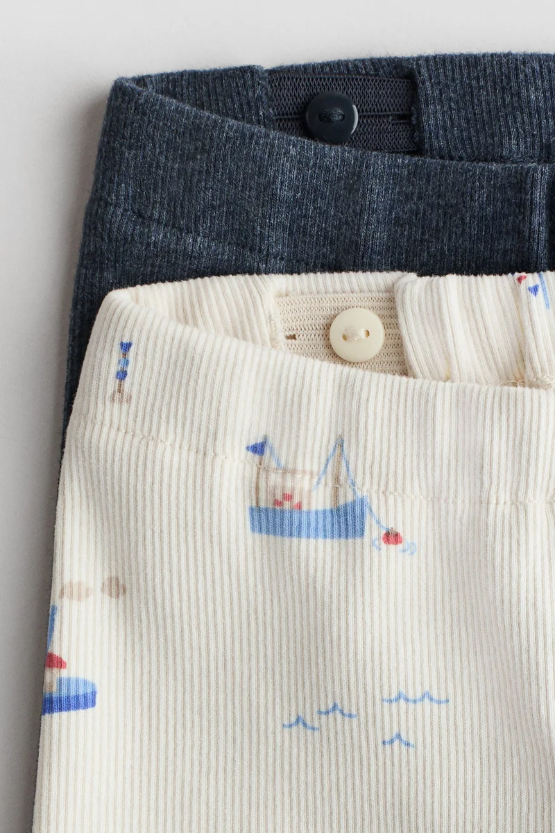 اتش اند ام لغينغز من القطن المرن - عبوة من قطعتين