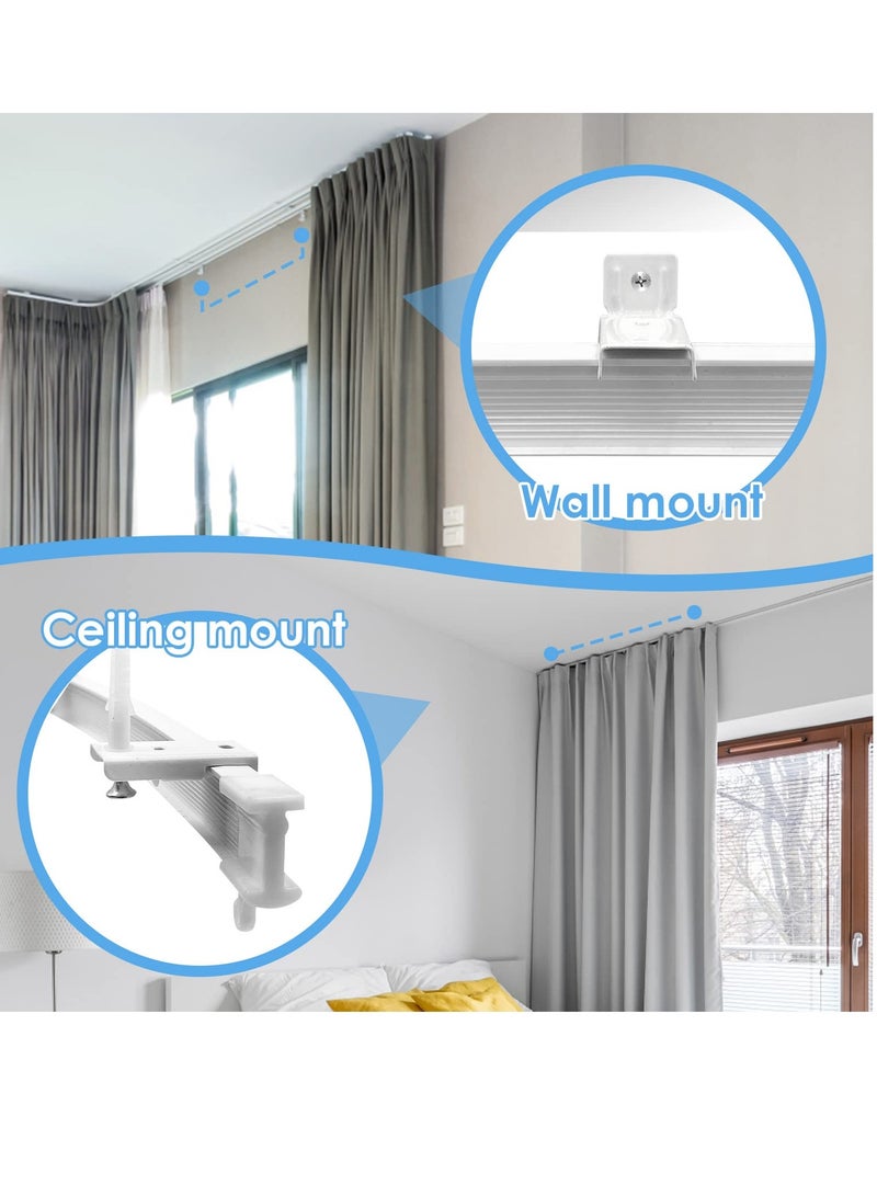 D&L Curved Ceiling Curtain Track  Flexible Bendable Curtain Track Ceiling Wall Mount Curved Ceiling Curtain Track 16.4 FT/5M Ceiling Track For Rail Bunk Bed Curtain Room Divider Sliding Curtain Rail Track System For Rv Bay Window - Image 5