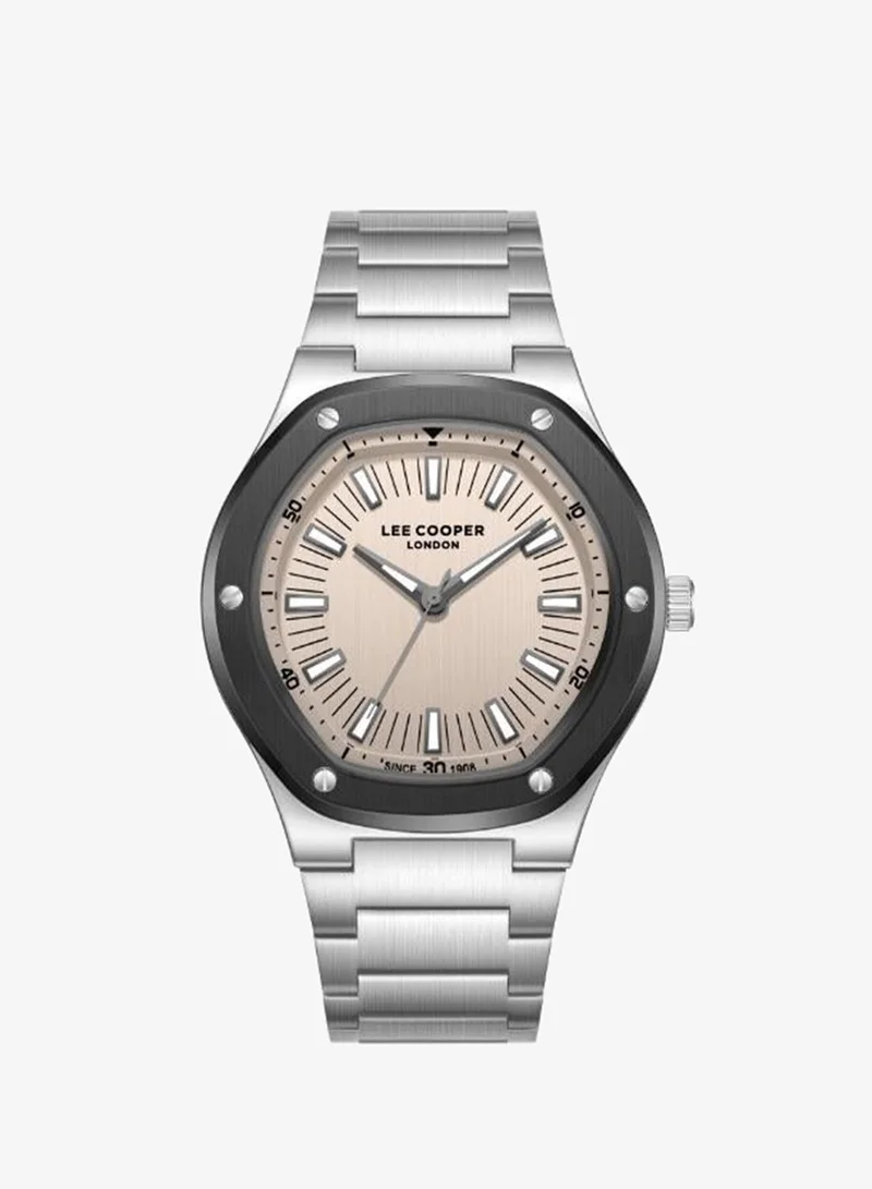Lee Cooper Men's Analog Display Watch With Silver Metal Strap - LC08145.070