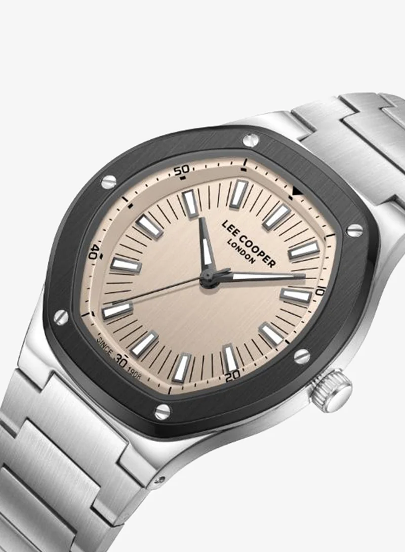 Lee Cooper Men's Analog Display Watch With Silver Metal Strap - LC08145.070