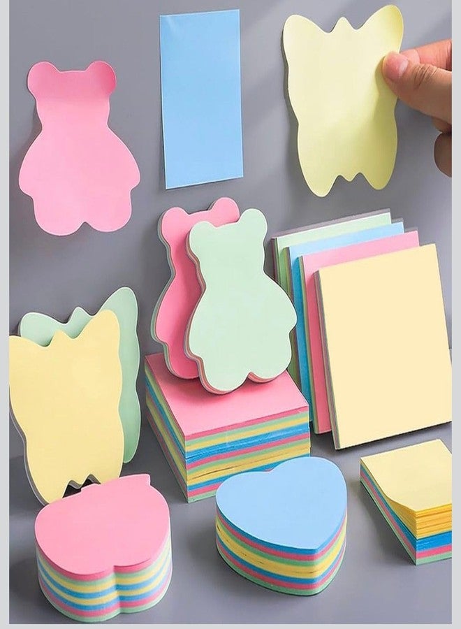 MOOLYAVAAN Products Sticky Notes Pad - Multi Colour Self Adhesive Notes | Reusable Stick Notes for Office, School & Home (76 MM X 76 MM) (Mix Design) (1 Packet) - Image 3