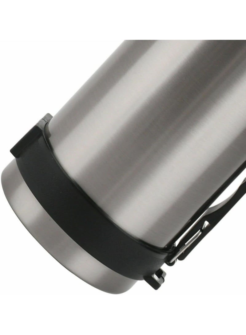 Earss 1.2L Vacuum Insulated Flask – Large Stainless Steel Water Bottle with Handle & Push Button Lid – Leakproof Double-Walled Thermos for Hot & Cold Drinks – Ideal for Travel, Office, or Outdoor Use - Image 4