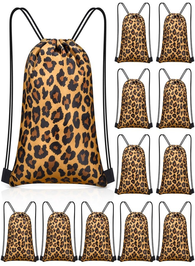 Yiyiring 30 Pcs Cheetah Drawstring Bags, Leopard Gift Drawstring bags cheetah party favors decor for Theme Birthday Party Supplies (Brown Leopard - Image 1