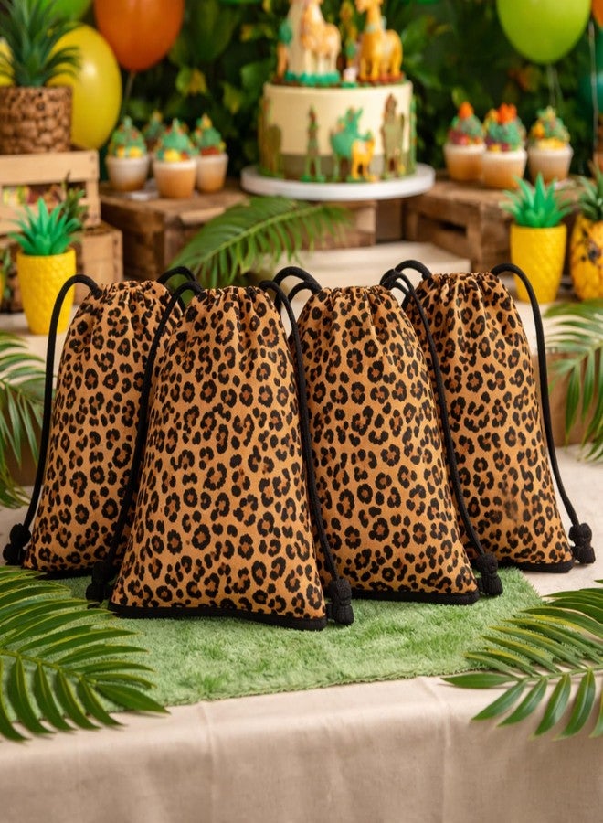 Yiyiring 30 Pcs Cheetah Drawstring Bags, Leopard Gift Drawstring bags cheetah party favors decor for Theme Birthday Party Supplies (Brown Leopard - Image 5