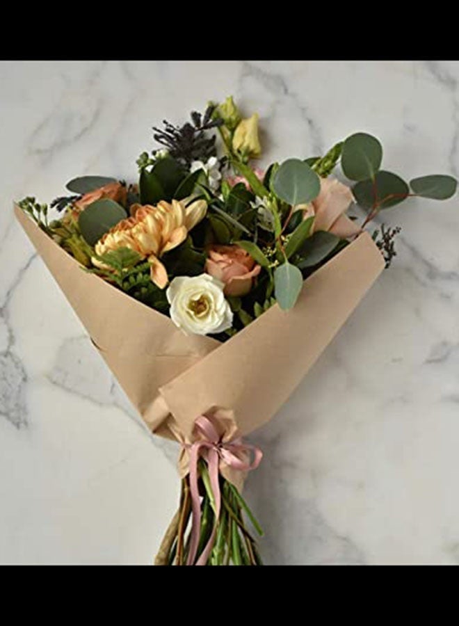 كيلا ورق تغليف هدايا، 20 قطعة، 70×50 سم، بني - Image 5