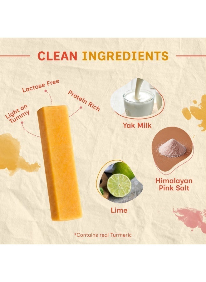 PUPRAZY Yak Cheese Himalayan Dog Chew Bars- Turmeric Flavor| All natural, Long-lasting Veg Dental dog treat Antioxidant bone - Image 3