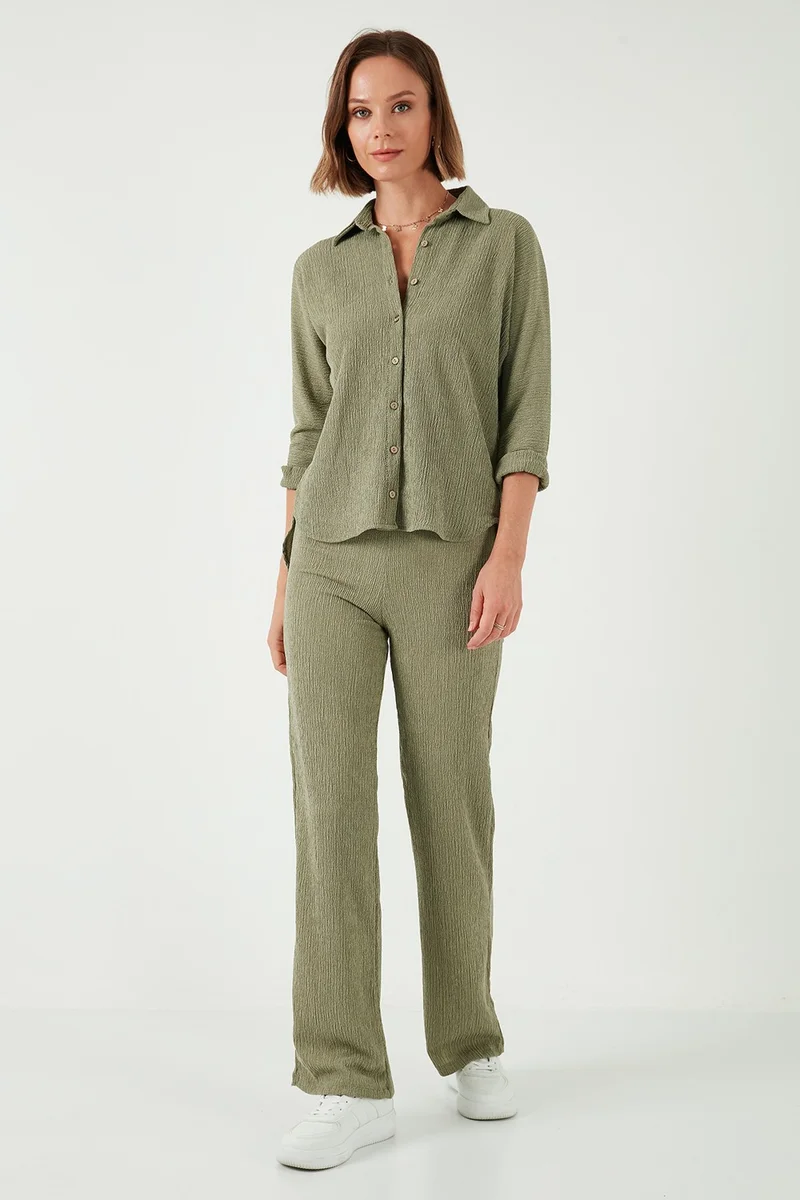 Lela Stretch Regular Fit Textured Shirt Women's Shirt 5865975