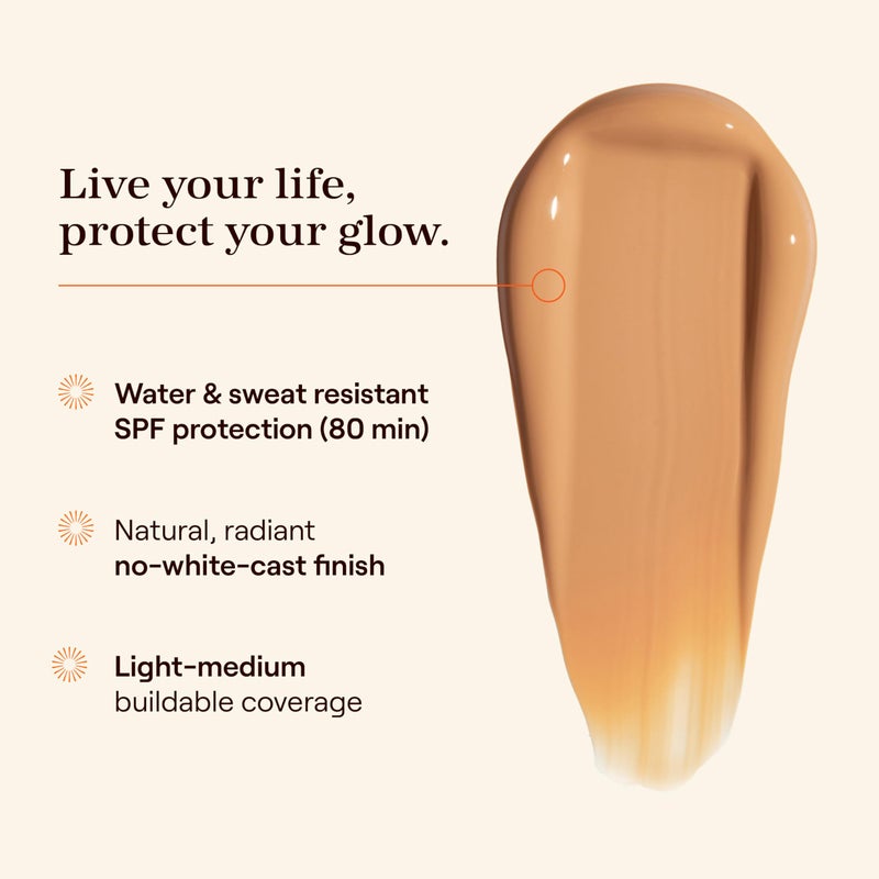 Live Tinted Hueguard Skin Tint SPF 50 - Tinted Mineral Sunscreen with Light-Medium Buildable Coverage With a Hydrating and Radiant Finish - Water and Sweat Resistant, 1.35 fl oz - Shade 08 - Image 3