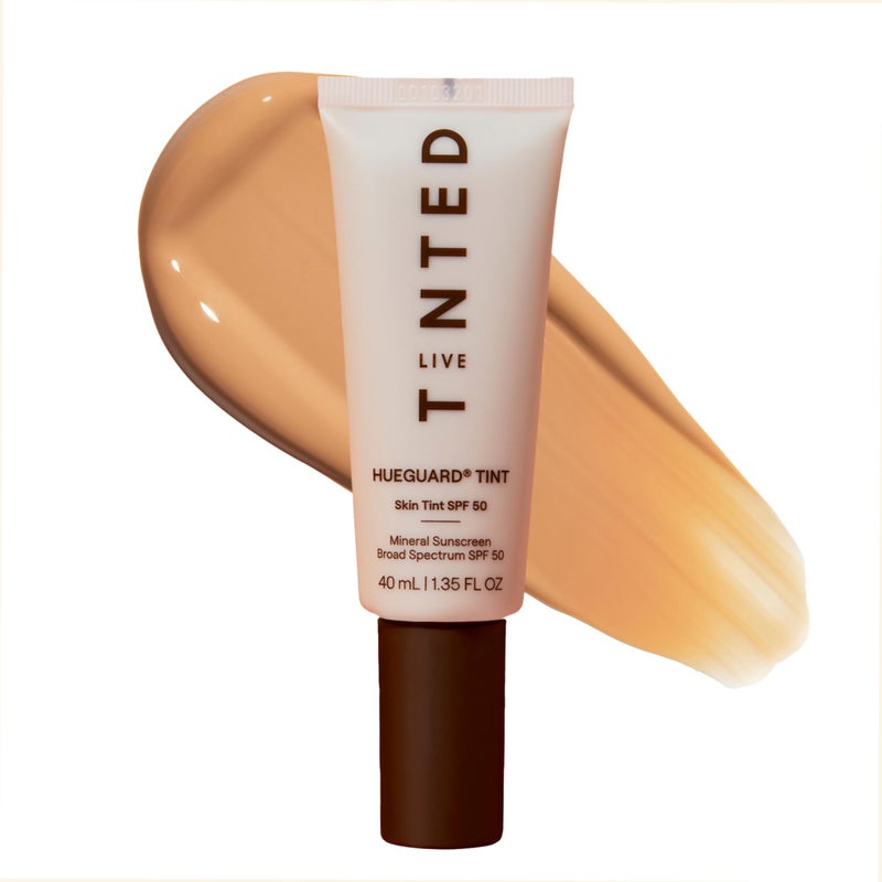 Live Tinted Hueguard Skin Tint SPF 50 - Tinted Mineral Sunscreen with Light-Medium Buildable Coverage With a Hydrating and Radiant Finish - Water and Sweat Resistant, 1.35 fl oz - Shade 08 - Image 1