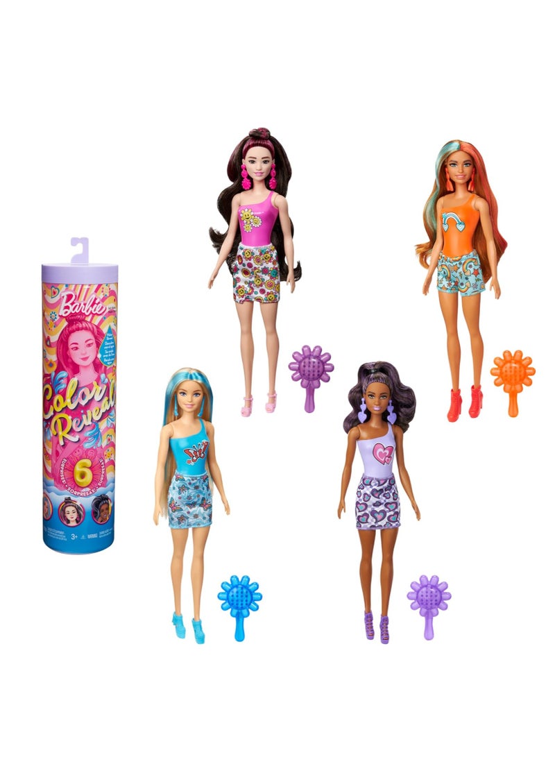 Barbie Color Reveal Doll Rainbow Groovy Series Surprises - Image 2