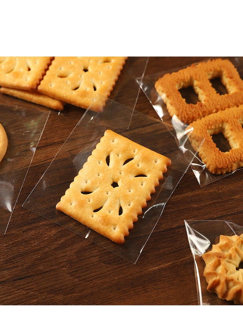 KOOKNA 100Pcs Plastic Bag Self-Sealing, Candy Bags for Small Gifts, Cookies Bag for Bakery, Resealable Clear Cellophane Pouches, Moisture-Proof and Crystal Clear Visibility, 8x12cm - Image 5