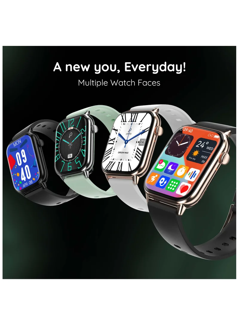 بيبل Pebble Orion Max 1.91" High Resolution Curved Display with Ultra-Thin Dial and Bluetooth Calling - Jet Black