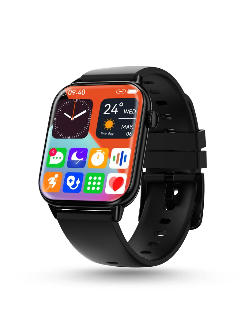 بيبل Pebble Orion Max 1.91" High Resolution Curved Display with Ultra-Thin Dial and Bluetooth Calling - Jet Black