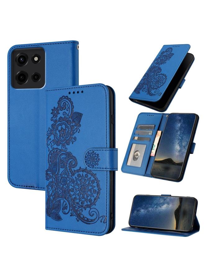 erorex Case For Motorola Moto G 2025 Datura Flower Embossed Flip Leather Phone Case - Image 1