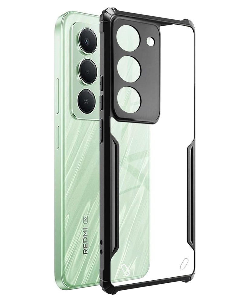 SPAZY CASE غطاء خلفي ® Redmi 15 5G | غطاء خلفي شفاف من الكريستال الصلب مع واقي TPU، غطاء حماية ضد السقوط لـ Redmi 15 5G - Image 1