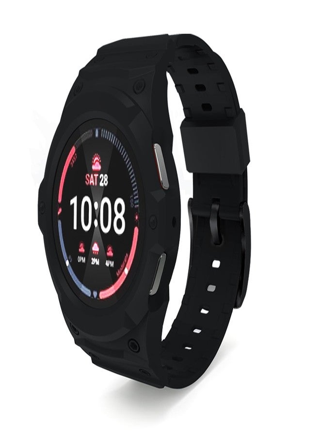 Yrzper Compatible for Samsung Galaxy Watch 7 6 5 4 44mm 40mm Band with Case Wristbands Shockproof Durable Rugged Protective Cover with Silicone Replacement Watch Strap Drop-proof for Men Women (Black, 40mm) - Image 1