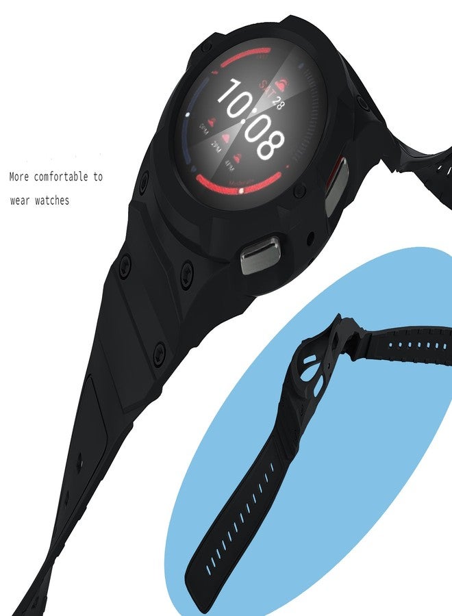 Yrzper Compatible for Samsung Galaxy Watch 7 6 5 4 44mm 40mm Band with Case Wristbands Shockproof Durable Rugged Protective Cover with Silicone Replacement Watch Strap Drop-proof for Men Women (Black, 40mm) - Image 4