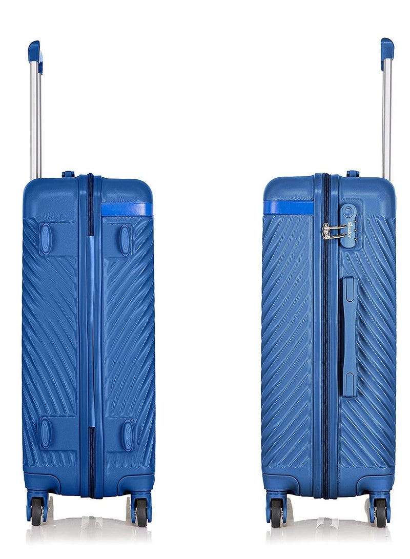 SENATOR Hard Case Travel Bag Luggage Trolley For Unisex ABS Lightweight Suitcase with 4 Spinner Wheels KH1065 Pearl Blue - Image 3
