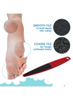 Flowery Flowery Original Swedish Clover Red Foot File, Pedicure Foot Scrubber, 60/100 Grit - RED  - Image 3