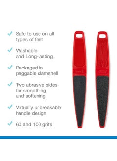 Flowery Flowery Original Swedish Clover Red Foot File, Pedicure Foot Scrubber, 60/100 Grit - RED  - Image 4