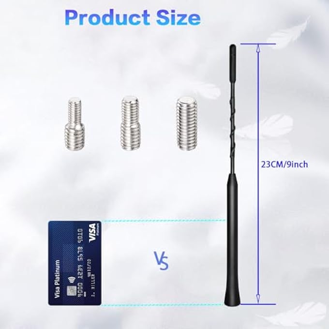 Unity Universal Vehicle Roof Mount Flexible Rubber Car Antenna Am Fm Antenna Car Roof Antenna Car 23Cm9Inch Car Radio Antenna With M4 M5 M6 Threaded Adapter Suitable For Most Models Etc - Image 5