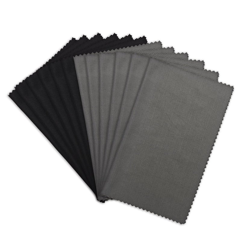 AiMi AIMI Microfiber Cleaning Cloths Black Dark Gray 6 x 7 Microfiber Glasses Cloth Great for Cleaning Eyeglasses Cell Phones Screens Lenses Glasses and All Delicate Surface 12 Pack BlackGray 