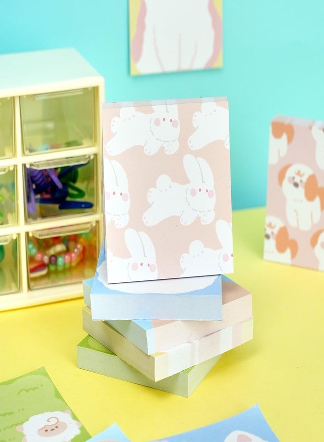 2HEET Cute Animal Notepads & Cartoon Memo Pads Set – Fun and Functional Stationery for Students, Office, and Creative Journaling – Vibrant Illustrations and Removable Pages (2) - Image 2