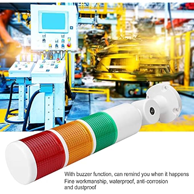 Depisuta Light Round Tower Light Indicator Warning Lights Led Red Green Yellow With Buzz Sound For Cnc Machine Tool Safety - Image 3