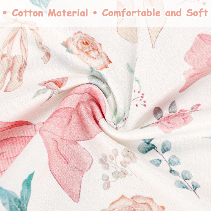 GFU Nursing Pillow Cover for Boys and Girls, Breastfeeding Pillow Case for Newborn, Soft Baby Breastfeeding Pillow Slipcover Colourful Bow & Flowers, Stretchy Feeding Cover (Cover Only) - Image 2