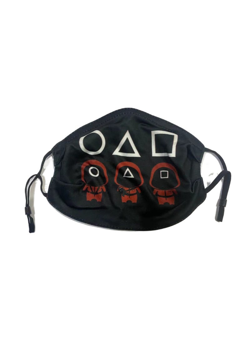 Jueqian Cartoon Pattern Adult Mask Can Put Filter Pm2.5 - Image 1